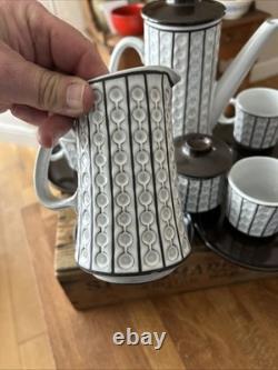 Vintage Ceramano West German Pottery Mid-Century Coffee Set Great