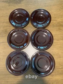 Vintage Ceramic Tea / Coffee Set (15 piece) Brown Tan Cream Unbranded 3 Tone