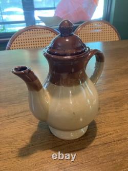 Vintage Ceramic Tea / Coffee Set (15 piece) Brown Tan Cream Unbranded 3 Tone