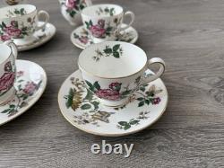 Vintage Charnwood Wedgwood Coffee Set 8 Cups Saucers Milk Jug Sugar Bowl