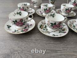 Vintage Charnwood Wedgwood Coffee Set 8 Cups Saucers Milk Jug Sugar Bowl