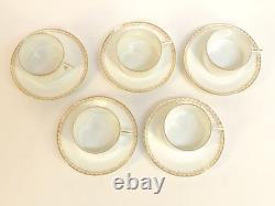 Vintage Coffee Set 5 Cups with Saucer, Louise Geschutzt Porcelain