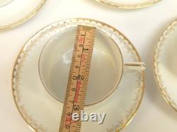 Vintage Coffee Set 5 Cups with Saucer, Louise Geschutzt Porcelain