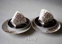 Vintage Coffee Set (6) porcelain Riga Porcelain Factory mid-century collectible