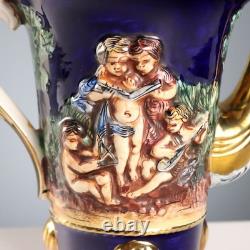 Vintage Coffee Set G. V. R. Capodimonte Ceramic Italy XX Century Original