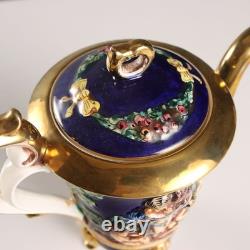Vintage Coffee Set G. V. R. Capodimonte Ceramic Italy XX Century Original