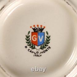 Vintage Coffee Set G. V. R. Capodimonte Ceramic Italy XX Century Original