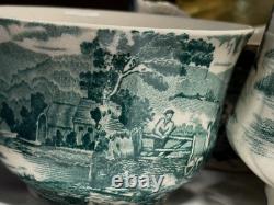 Vintage Coffee Tea Set Alfred Meakin Tintern Hand Engraved Transferware England
