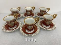 Vintage Coffee set for 6 persons, GDR production, Eisenberg Special Porcelain