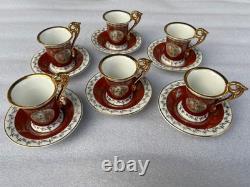Vintage Coffee set for 6 persons, GDR production, Eisenberg Special Porcelain