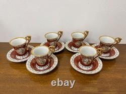 Vintage Coffee set for 6 persons, GDR production, Eisenberg Special Porcelain