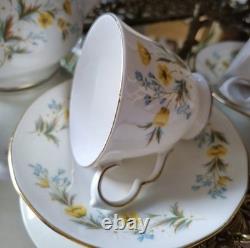 Vintage Colclough Bone China Made in England Coffee Set Trio for 2 Person