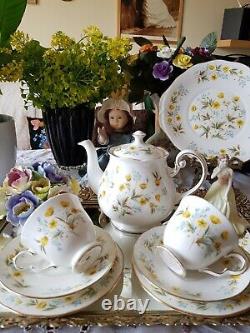 Vintage Colclough Bone China Made in England Coffee Trio Set for 2 Person