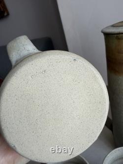Vintage Conwy stoneware Coffee Set, Tall Coffee jug, 4 Matching Mugs