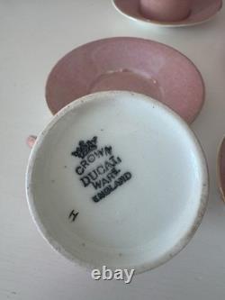 Vintage Crown Ducal Pink Lustre Coffee Service Mid Century England