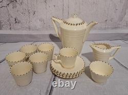 Vintage Crown Ducal Stitch 15 Piece Coffee Set