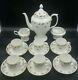 Vintage Crown Staffordshire'wentworth' Red Coffee Set-excellent Condition