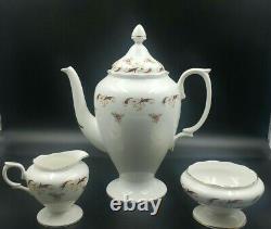 Vintage Crown Staffordshire'Wentworth' Red Coffee Set-Excellent Condition