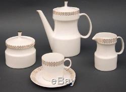 Vintage Czechoslovakia Gilt Porcelain Coffee Set, Nefertiti, Designer Jezek1964