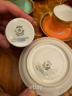Vintage Danish 9 cups 9 Saucers Royal Copenhagen Coffee Set