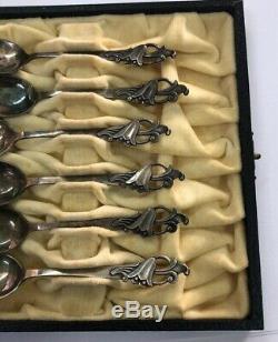 Vintage David Andersen Marked 890s N 234 Silver Set Tea Coffee Spoons Demitasse