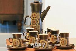 Vintage Denby Arabesque 15 Piece Coffee Set c1970s