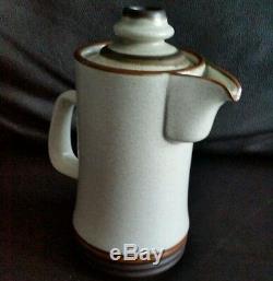 Vintage Denby Potters Wheel English Stoneware Coffee Set In Perfect Condition