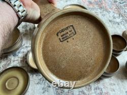 Vintage Denby Stoneware 26-Piece Coffee Tea Set Brown Mustard Speckle Vintage Denby Stoneware 26-Piece Coffee Tea Set Brown Mustard Speckle