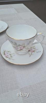 Vintage Duchess Bone China Floral Teacup, Saucer, & SidePlate 16 piece Set, New