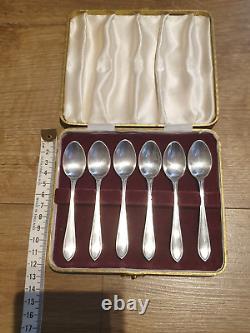 Vintage Emile Viner Solid Sterling Silver Coffee Spoon Set