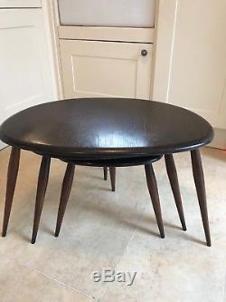 Vintage Ercol Pebble coffee table set