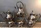 Vintage Fb Rogers Silver Plate 7pc Tea/coffee Set, Tilt Kettle Withwarmer, Tray