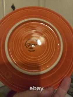 Vintage Fiestaware Bowls, Coffee or Tea Cups, and Saucer Set Mid Century MCM