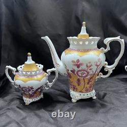 Vintage Find Porcelain Coffee Tea Set Pot Sugar Bowl Cups Saucers 16 PCs