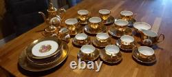 Vintage Fine China 36 Piece Gold Plated Tea/Coffee Set
