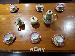 Vintage Fine China Coffee/Tea Set Made In GDR Germany Gold Trim