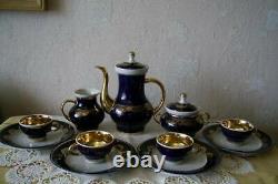 Vintage Fine Handmade High Quality Porcelain USSR Mark Coffee Tea Home 7 Set