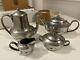 Vintage Four Piece Valpeltro Artale Italian Pewter Tea & Coffee Set