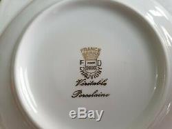 Vintage France Veritable Porcelane Coffee Set Pot Milk jug Sugar bowl Cups Plate