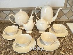 Vintage Franciscan Cream Merced China Tea & Coffee Set No Chips No Crazing
