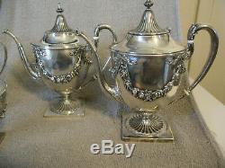 Vintage Frank Whiting Sterling Silver Tea Coffee Set Style 5 Pc 6719 NOT SCRAP