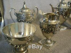 Vintage Frank Whiting Sterling Silver Tea Coffee Set Style 5 Pc 6719 NOT SCRAP