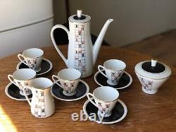 Vintage Freiberger Porcelain Coffee Set Finest China GDR DDR Espresso Coffee Set