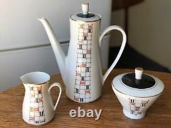 Vintage Freiberger Porcelain Coffee Set Finest China GDR DDR Espresso Coffee Set