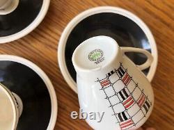 Vintage Freiberger Porcelain Coffee Set Finest China GDR DDR Espresso Coffee Set