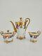 Vintage Golden Flowers 3 Pcs Coffee / Teapot Set Made In Western Germany