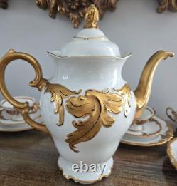 Vintage GORGEOUS Walbrzych 29 piece Demitasse Coffee Pot Set