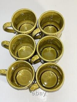 Vintage Geo Z Lefton Apple Grape Motif Tea Coffee Cup Majolica Pattern 3746 Set