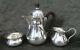 Vintage German Emil Herrmann, Waldstetten Sterling Silver 3 Pc. Mocha/coffee Set