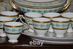 Vintage German Royal Tettau Porcelain Dinner Coffee Service Handpainted Empress